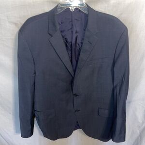 Coppley 1883 Men’s Dress Blazer Size 46L Navy Blue Wool Business Formal